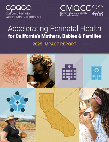 An image of the cover of CPQCC & CMQCC's 2026 impact report, showing photos of patient and family advisors and colorful icons representing the program's work.